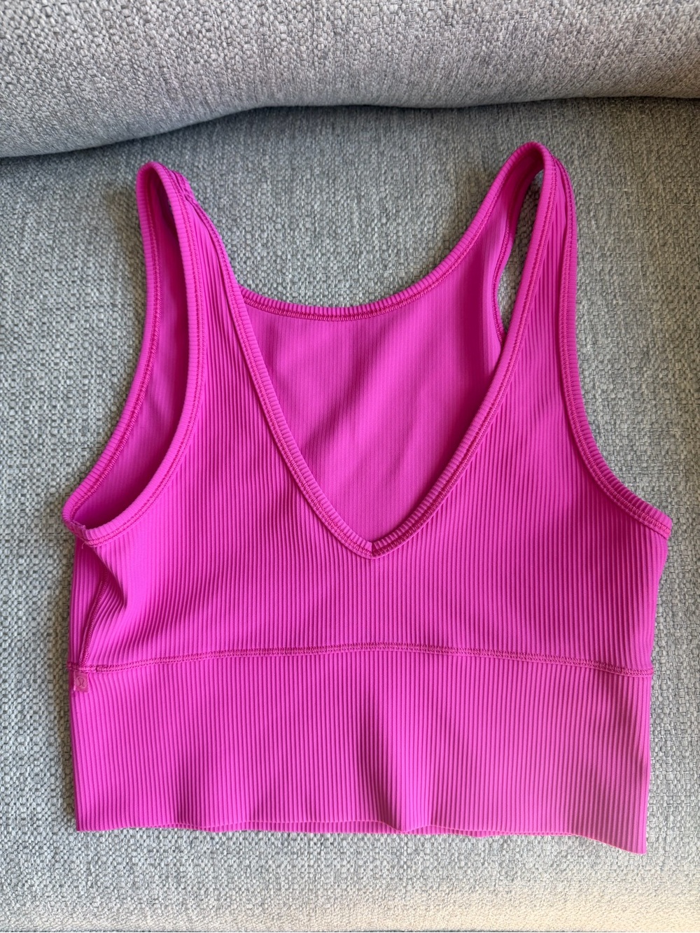 lululemon Ribbed Power Pivot Training V-neck Sonic Pink Tank Top Size 6